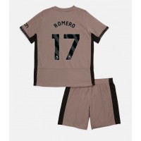 Tottenham Hotspur Cristian Romero #17 Tredjedraktsett Barn 2023-24 Kortermet (+ Korte bukser)
